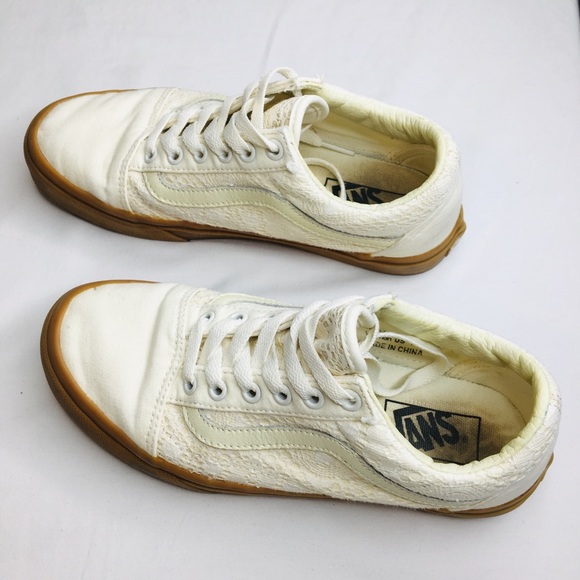 cream lace vans